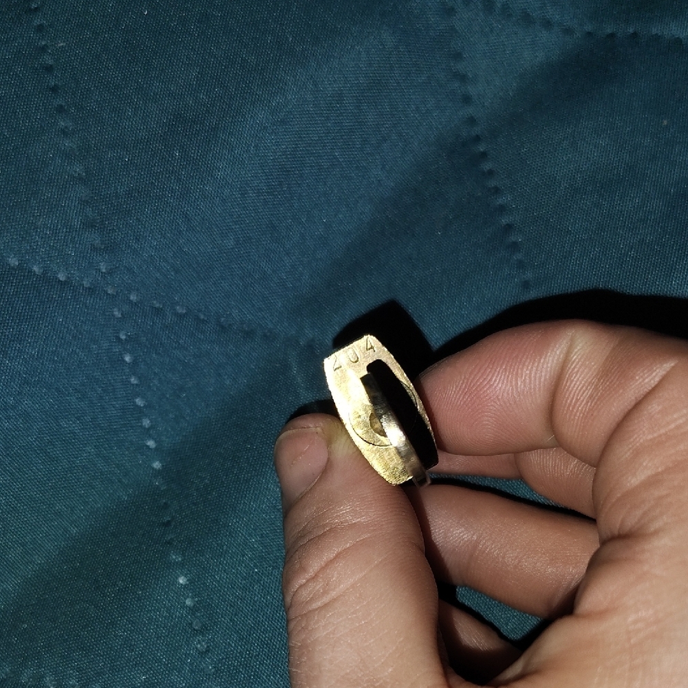 Very Rare Two Tone Lock And Key #204 Brass Padlock with Key - Picture 3 of 4